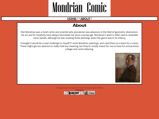Mondrian Comic/about screenshot