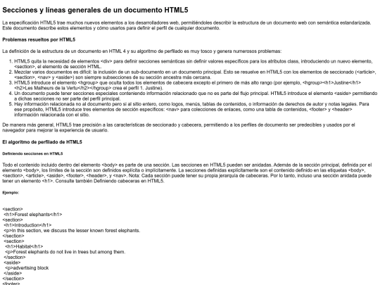 SeccionesLíneas screenshot