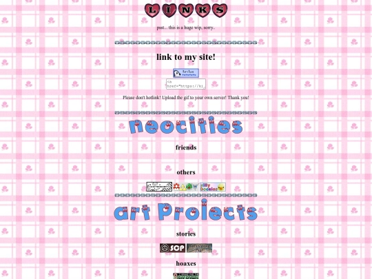 links screenshot