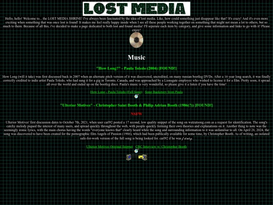 lostmedia screenshot