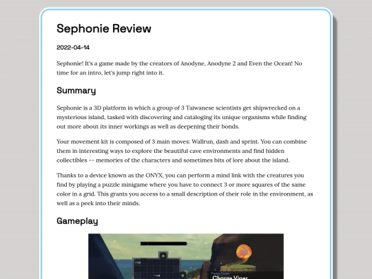 blog/posts/2022-04-14-sephonie-review screenshot