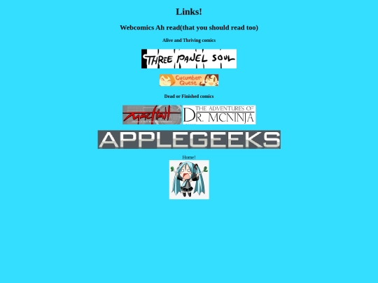 Links screenshot