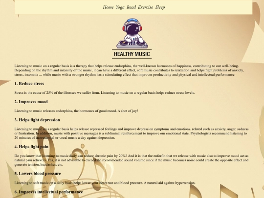 HealthMusic screenshot