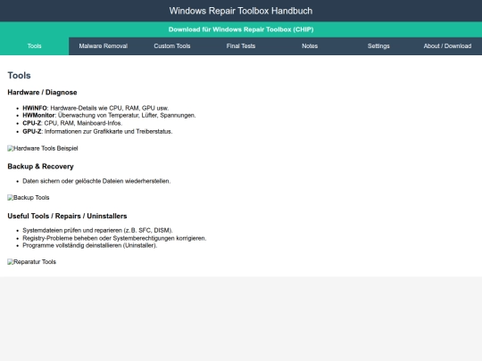 Windows-Reparatur-befehle screenshot