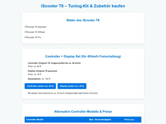 iscooter.T8.teile screenshot