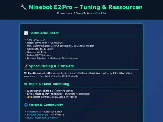 ninebot-E2-pro-tuning screenshot