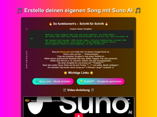 suno.anleitung screenshot