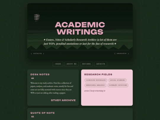 academics screenshot
