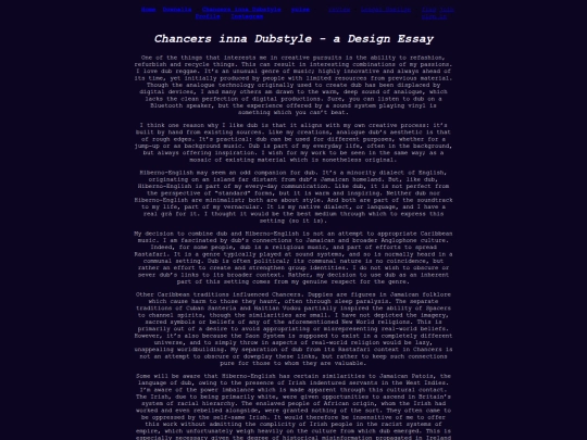 chancersessay screenshot