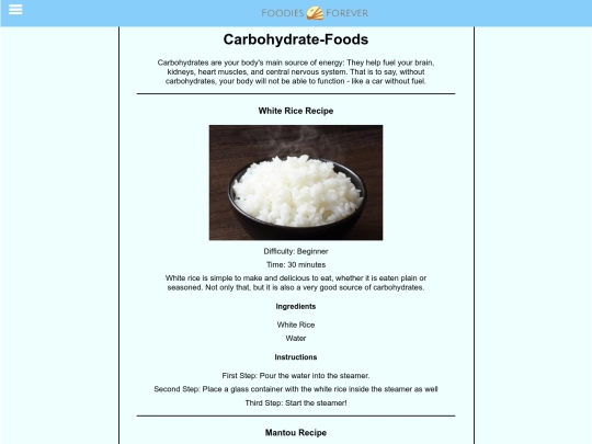 carbs screenshot