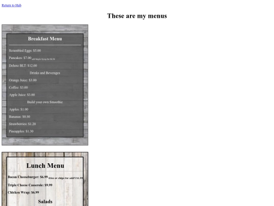 MyNewsHub/RestaurantMenu screenshot