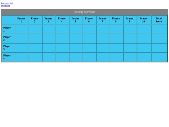 MyNewsHub/Scorecards/BowlingScoresheet screenshot
