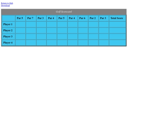 MyNewsHub/Scorecards/GolfScoresheet screenshot