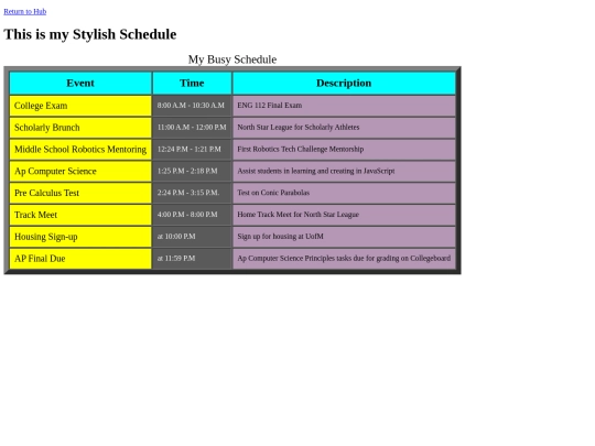 MyNewsHub/StylishSchedule screenshot