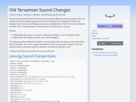 old-tersamian-sound-changes screenshot