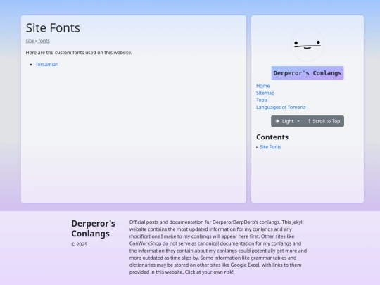 site-fonts screenshot