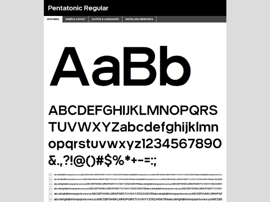 font/pentatonic-demo screenshot