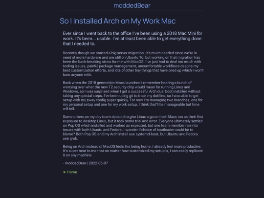 posts/2022-05-07-so-i-installed-arch-on-my-work-mac screenshot