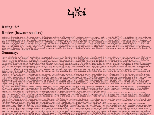Lolita screenshot