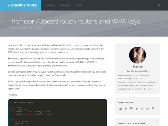 posts/thomsonspeedtouch-routers-and-wpa-keys screenshot