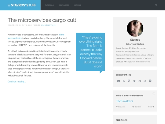 series/microservices screenshot