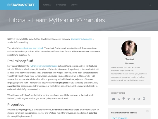 tutorials/python screenshot