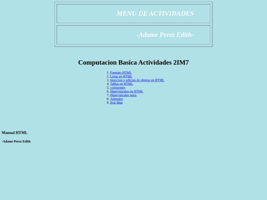 actividades de edith/menu de actividades screenshot