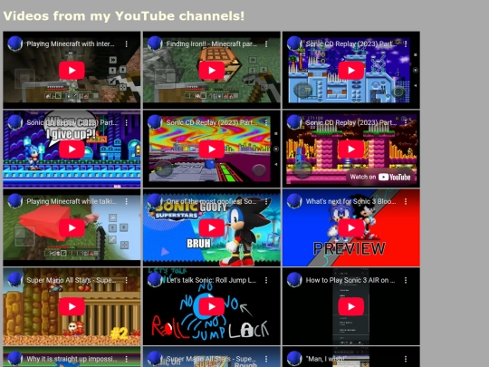 Videos screenshot