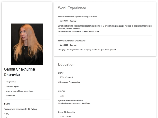 cv/CV screenshot