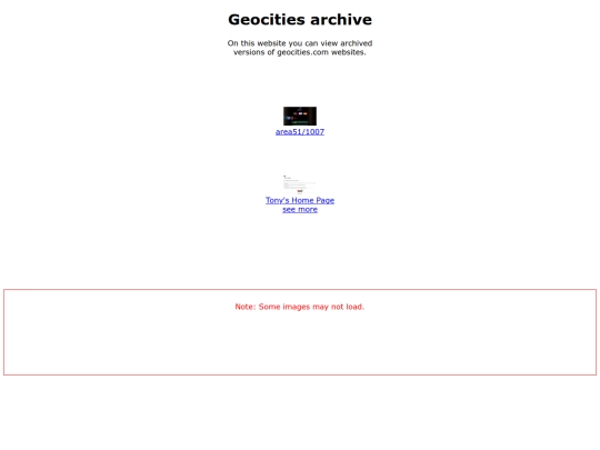 Geocities-archive screenshot