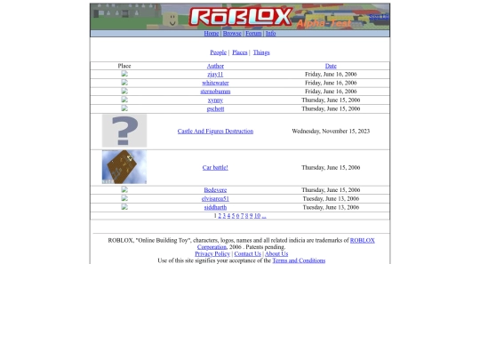ROBLOX Places screenshot