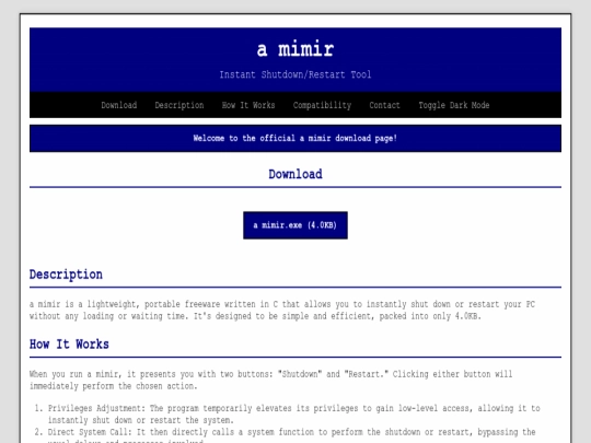 index screenshot