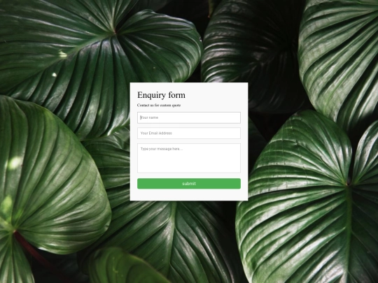 greenearth/enquiry screenshot