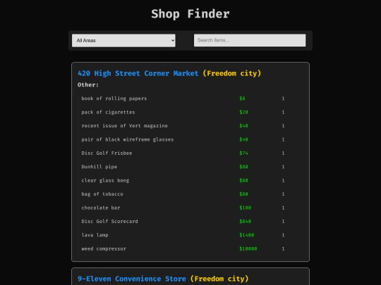 p/shops screenshot