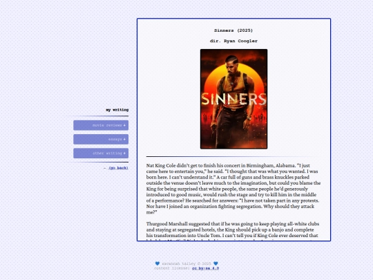 words/review/sinners screenshot