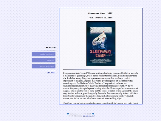 words/review/sleepaway screenshot