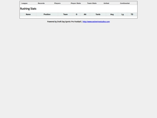LeagueRushingStats screenshot