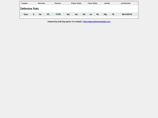TeamLeagueDefensiveStats screenshot