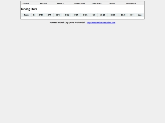 TeamLeagueKickingStats screenshot