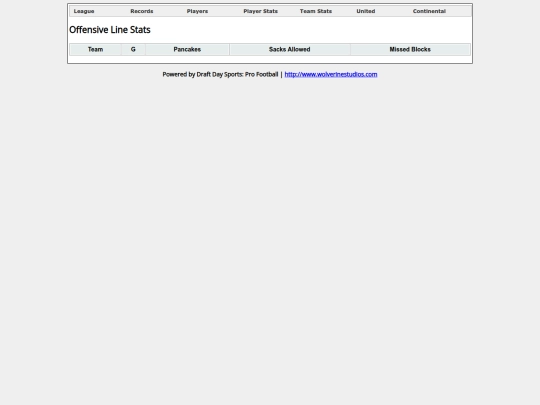 TeamLeagueOffensiveLineStats screenshot