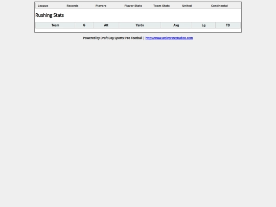 TeamLeagueRushingStats screenshot