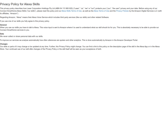 projects/2019-08/connectsmarthome.com.au/alexa-privacy-policy screenshot
