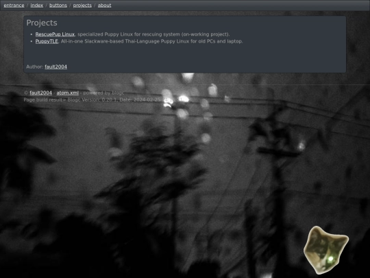 blog/projects screenshot