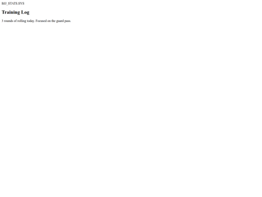 bjj_log screenshot
