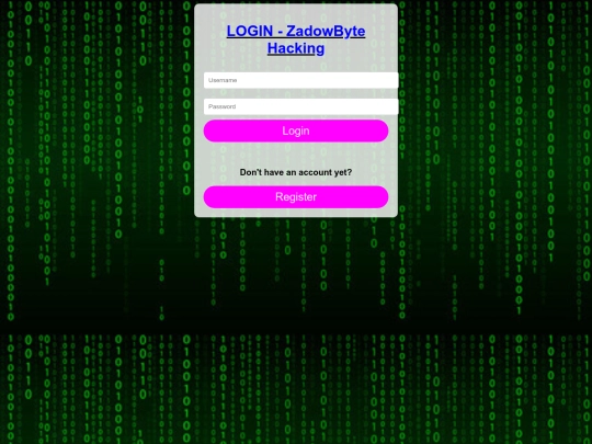 login screenshot