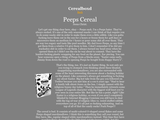 cereal/peeps-cereal screenshot