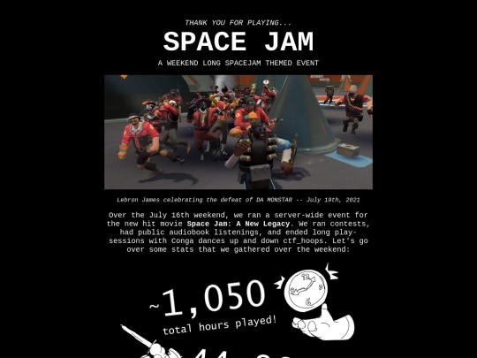 spacejam/end screenshot