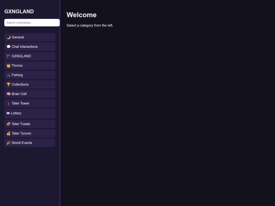 GXNGLAND_Command_Database screenshot