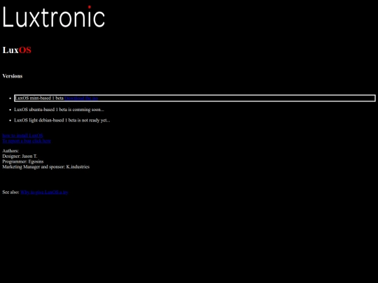 store/luxtronic screenshot