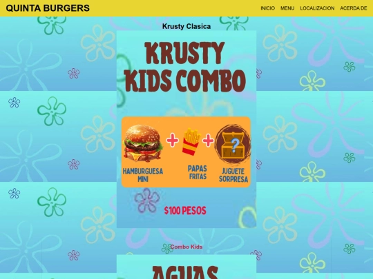 paginas/Menu screenshot